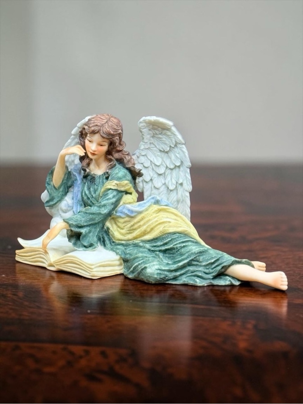 Angel Reading Book Figurine